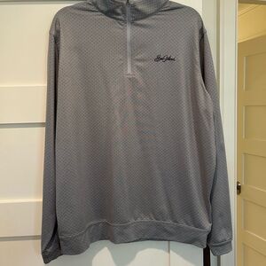 Peter Millar Gray Quarter-Zip Pullover